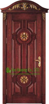 China Lacquer Finish 40mm Solid Timber Entry Door For Apartment, Outward Opening External Door for sale