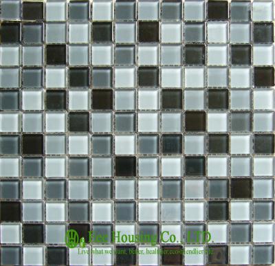 China Mixed Color Glass Crystal Mosaic Tile for indoor &outdoor walls,Glass mosaic tile Factory for sale