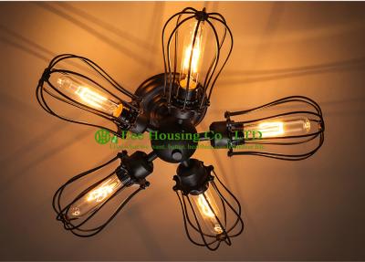 China Unique High Quality Chandelier Ceiling Lamp 5 Bulbs with iron lampshade for sale