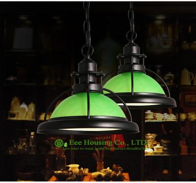 China Made In China Elegant Residential Pendant Lighting Iron Chain Colorful Lampshade for sale