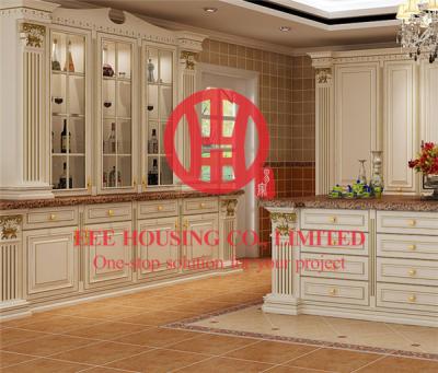 China Modern Elegant Solid Wood Kitchen Cabinet with Excellent Design and Quality for sale