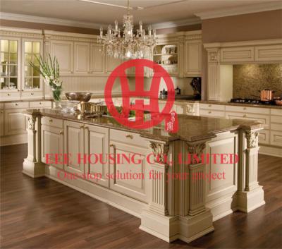 China Modern Elegant Solid Wood Kitchen Cabinet with Excellent Design and Quality for sale