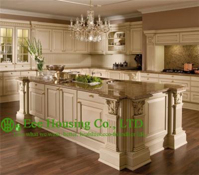 China Modern Elegant Solid Wood Kitchen Cabinet with Excellent Design and Quality for sale