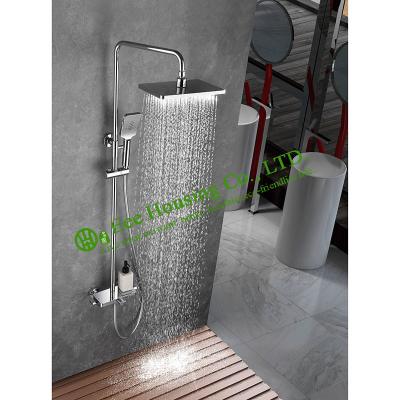 China brass 38 degree thermostatic shower set,chrome finished,shower system,bathroom accessories for sale