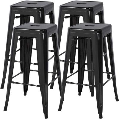 China Modern Vintage Stools Metal Frame Bar Bar Chairs Industrial Factory Factory Wholesale High Bar Stool Antique Kitchen Bar Chair for sale