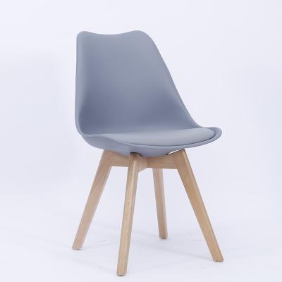 China Simple Modern Luxury Leisure Chair Backrest Chair Convertible Solid Wood American Plastic Dining Chairs Plastic PU Dining Chairs Used for sale