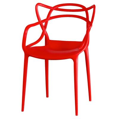 China Wholesale Cheap Modern Design Convertible Cat Ears Armrest Plastic Dining Chairs Colorful Cafe Stackable Dining Chairs for sale