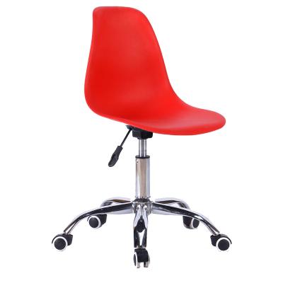 China Wholesale PP Seat (Height) Adjustable Metal Iron Colored Plastic Office Chairs 360 Degree Swivel Staff Office Chair for sale