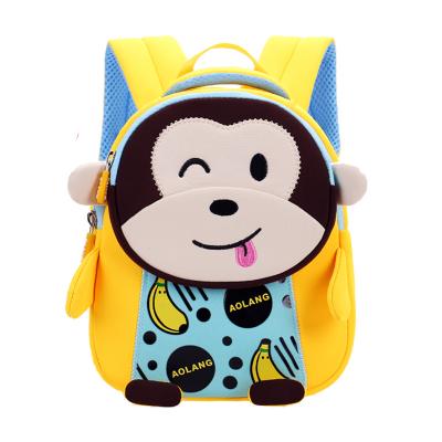 China Fashion monkey school children anti-theft lightweight schoolbag, outdoor small mini backpack for kids adults for sale