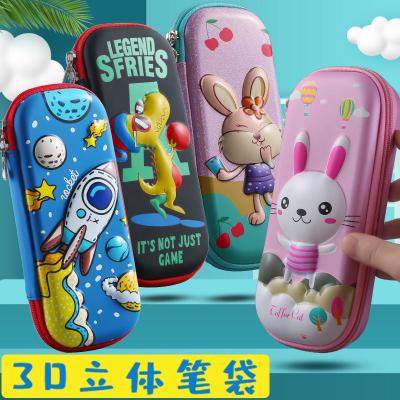 China Schools & China Factory Cartoon Kawaii Unicorn Animal 3D EVA Pen Bag Pen Organizer Pouch Stationery Pencil Case Offices for School Girl Boys for sale