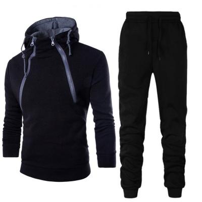 China Good Quality Breathable Sweatsuit Set Mens Hoodies Plain Solid Tracksuit Two Piece Sport Sweatsuit for sale