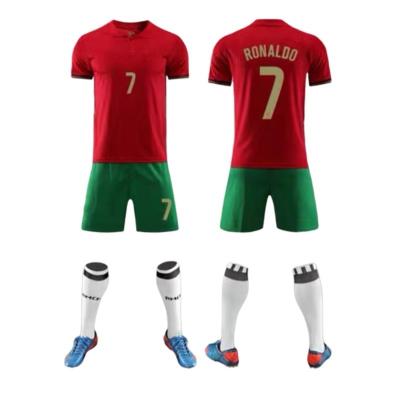 China Sets Print Wholesale Soccer Breathable Camisas De Futebol Portugal Uniform Jersey for sale