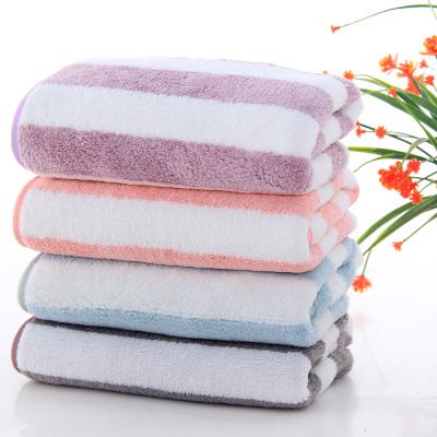 China Sustainable Coral Fleece Bathroom Towels For Shower Set, Mother And Child Towel for sale