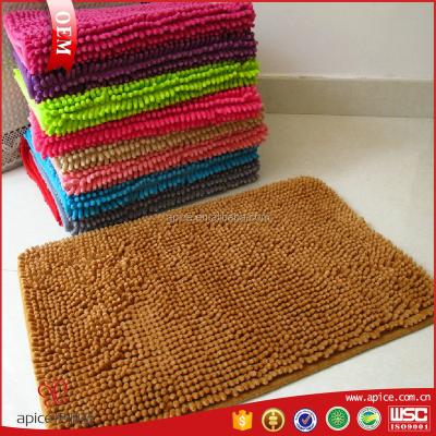 China China Supply Solid Color Standard Size 40*60cm Chenille Bath Mat Sustainable for sale