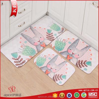 China Modern Design Sustainable Rug Microfiber Coral Fleece Printed Blanket With Memory Foam Bath Mat for sale