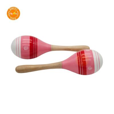 China Cartoon Toy Professional Made Musical Hand Shaker Maracas, Cheap Custom Wooden Musical Instrument Maracas for sale