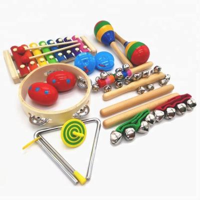 China Colorful Musical Instrument Toys Promotional Toy Kids Educational Toy Musical Instruments For Children With PVC Bag for sale