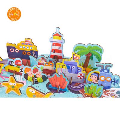 China Magnetic Fishing Game Set Toy Fun Farm Series Kids Fishing Wooden Educational Toys Magnetic Costume Toys For Children for sale