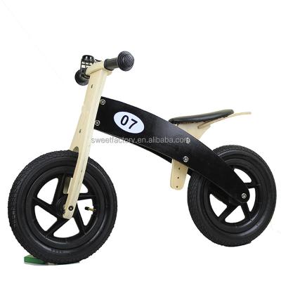 China Ride on Baby Wooden Running Walker Bike Toy Kids Balance Bike Wooden Balance Bicycle Toy for Balance Training for sale