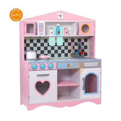 China Model Toy Hot Selling Wooden Educational Toy Kitchen Role Play Toy Set Modern Kitchen Toy For Children for sale