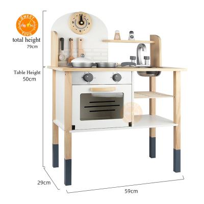 China Model Toy Hot Selling Wooden Play Kitchen Set About Children Pretend Modern Role Play Toy Kitchen Play for sale