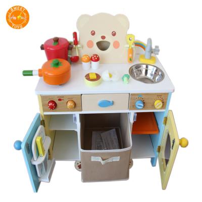 China Baking Toys Min Wood Kitchen Play Set for Kids Cooking Pretend Toddler Play Set Wooden Toy Kitchen Toys for Children for sale