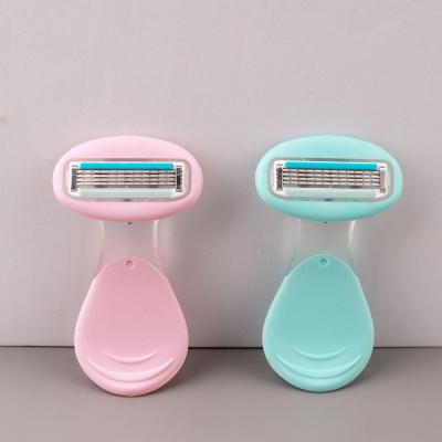 China Twin Blade Relax Body Shaving Women Girl Razor With Mini Size For Traveling for sale