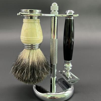 China Shaving brush relax most popular brush and safety razor shaving set for american market shaving brush set for sale