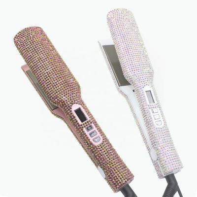 China Ceramic Hot Sale Salon Tools Luxury Rhinestone Hair Straightener High Heat 480F Temperature Hot Tools Bling Flat Iron Straighteners for sale