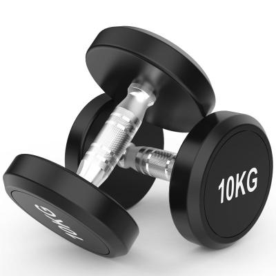 China Factory direct sales cast iron dumbbell rubber covered dumbbell and dumbbell rack for sale