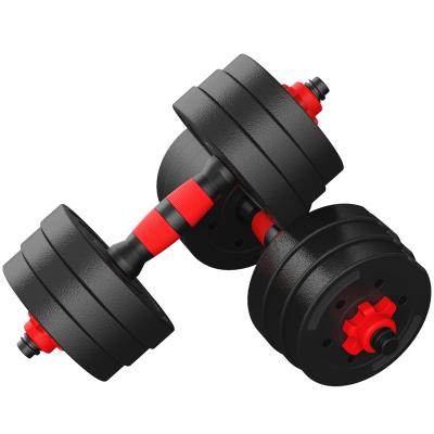 China Durable Wholesale Detachable Rubber Coated Dumbbell 10KG-40KG Barbell Fitness Equipment For Men for sale