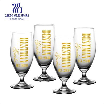 China Wholesale Customized Beer Mug Factory Glass Stretcher Glas Stemware 400ml Mug Stoneware Beer Pilsner Glass Mug for sale