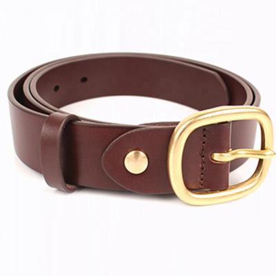 China Professional factory eco-friendly genuine leather belt with metal buckle for sale