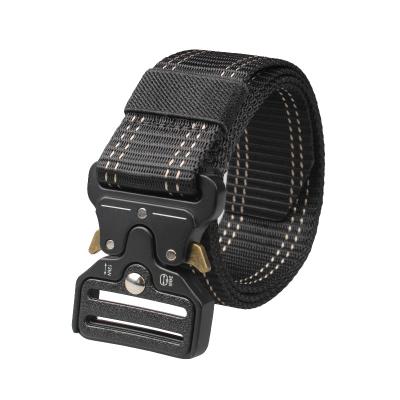 China Durable Mens Nylon Belt Cloth Military Tactical Belt With Metal Buckle 1 OUTSIDE for sale