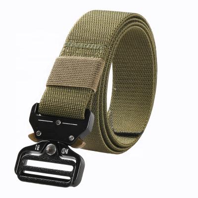 China Outdoor Sports Tactical Nylon Military Belt Riggers Strap Style Men's Elastic Stretch Belt High Strength for sale