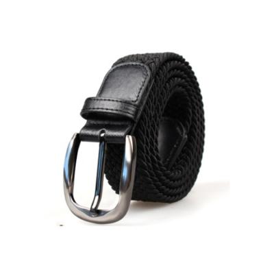 China High Quality Casual High Strength Braided Elastic Waistband Men's Stretch Canvas Fabric Belt Designer Belts for sale