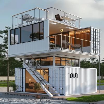 China Living Room Light Steel Modern Prefab Shipping Container Homes Customized Color for sale