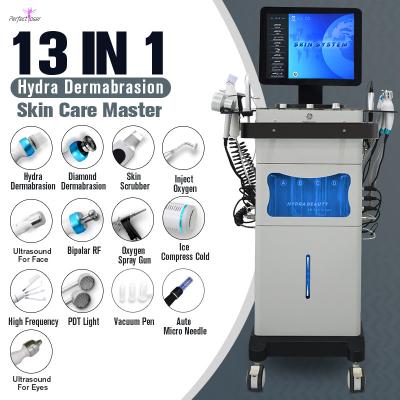 China Dermabrasion Hydrafacial Beauty Machine Skin Care Cleaning 250VA With 13 Handles for sale