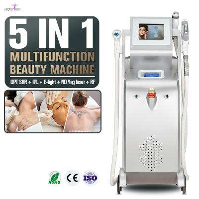 China Five In One Multifunctional Laser Treatment System Hair Removal Skin Rejuvenation for sale