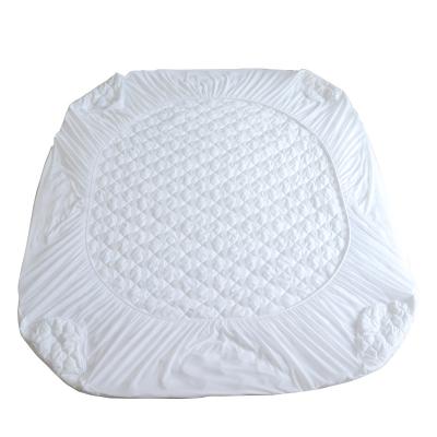 China Anti-bacteria Bed Insect Breathable Fluffy Soft Polyester Quilted Mattress Protector Fitted Mattress Cover for sale