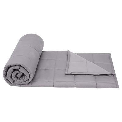 China Low price guaranteed quality 100% cotton weight blanket foldable anti-pilling for sale