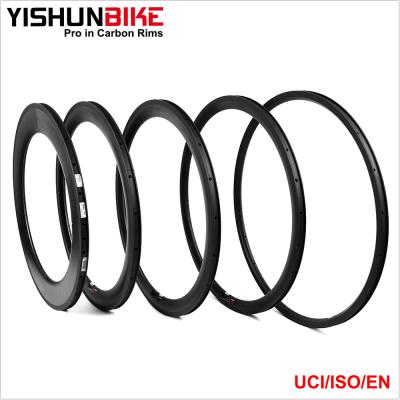 China Toray T700 High TG Carbon Tubeless Bicycle Carbon Rims 210 High Temp Resin Anvil WA8C-TLR YISHUN Bike Rims 88mm for sale