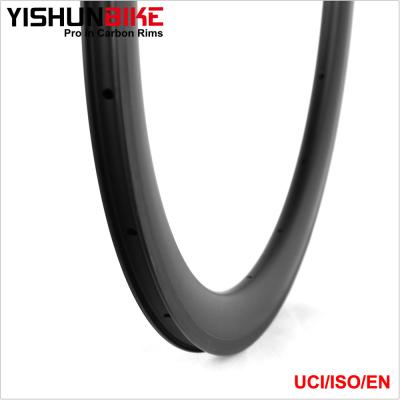 China 100% Japan Toray T700 25mm Rim, Carbon Fiber Road Bike 50mm Anvil Carbon YISHUN Wide Shape Carbon U Rims For Sale WU5C for sale