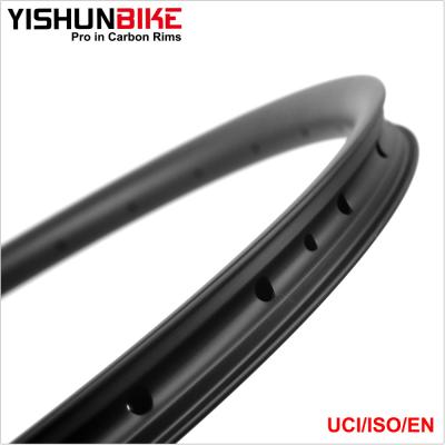 China YISHUN 29 Inch Carbon MTB Bike Asymmetry Carbon Hookless Rims Tubeless Bike 33mm Offset Mountain Wide Rim ASD29-24.5-33S-AM for sale