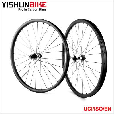 China YISHUNBIKE 29er Tubeless Tubeless Thru-axle YISHUNBIKE 29er Carbon MTB Traction Wheelset 37mm Width For Enduro 350S-29-37S for sale