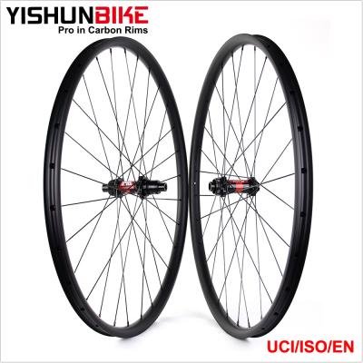 China YISHUNBIKE Graphene Carbon Wheels 29er MTB Lightweight Thrust Wheelset 12x148 Trail 240MB-29-33S-TR for sale