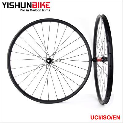 China 2018 YISHUNBIKE carbon handbuild carbon wheels 27.5/650b mtb boost 12x148 center lock mountain bicycle wheelset 240S BOOST-27.5-33S for sale