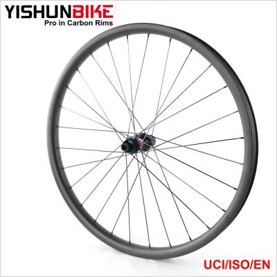 China YISHUN 29er Mountain Bike MTB 33mm Wide Steep Offset Asymmetry 240 Hub All Swiss Carbon All Mountain Bike Wheels 240S-29-33S for sale