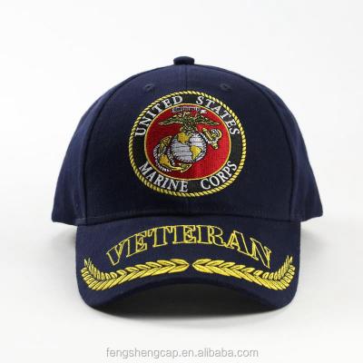 China High Quality Commemorative Embroidery JOINT Olive Branch Baseball Hats OEM Veteran USA Marine Corps Cotton Baseball Caps for sale