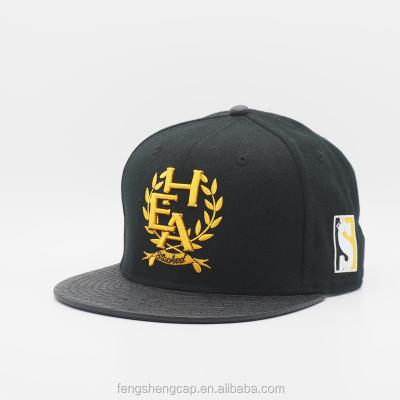 China 6 Panel High Quality Flat JOINT Bill Black Mamba Snake Skin Vintage Style Strapback Hats Hip Hop Style 3D Embroidery Snapback Hat for sale